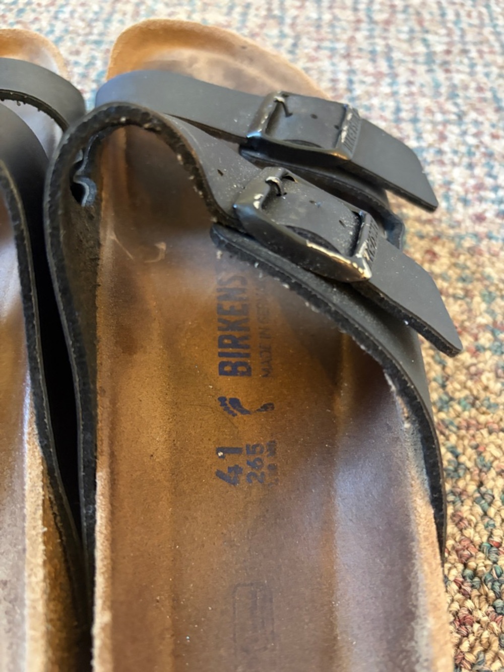 Birkenstock Black Double-strap Slide Sandals size 41 - Picture 5 of 6